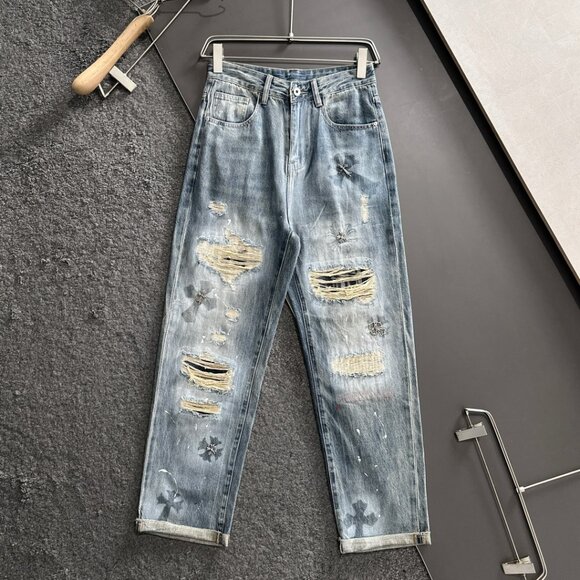 Chrome Heats new wide-leg jeans - Picture 1 of 9